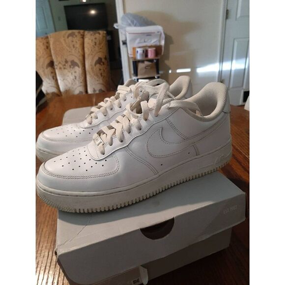 9.5 Nike Air Force 1 '07 315122-111 Athletic Casual Gym Running Shoes Sneakers - Picture 3 of 12